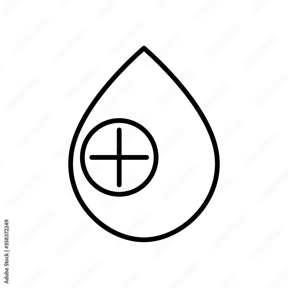 water drop icon, line style water drop icon, line style