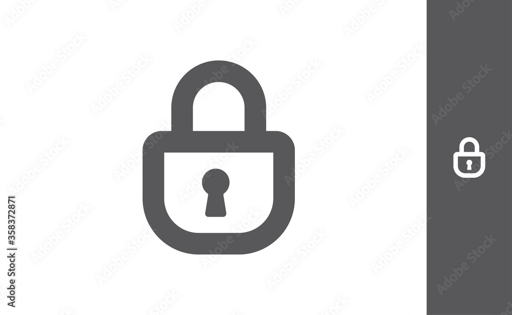 Lock icon, security symbol. Padlock pictogram. Lock icon, security symbol. Padlock pictogram.