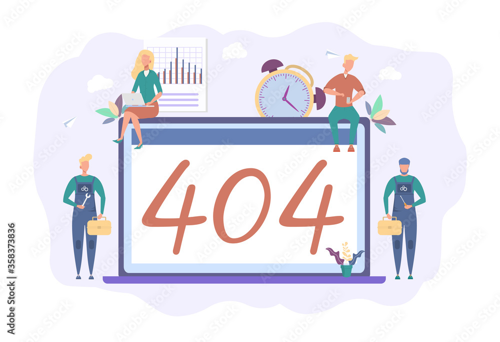 Error 404, disconnected from the Internet, not available. People connect to the internet. Colorful vector illustration. Error 404, disconnected from the Internet, not available. People connect to the internet. Colorful vector illustration.