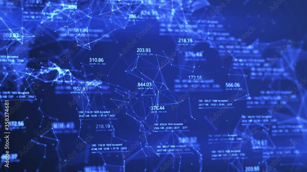 The cybernetic space of artificial intelligence analyzing statistical data. Cyber AI database. Changing data with percentages and calculations related. 4K Video The cybernetic space of artificial intelligence analyzing statistical data. Cyber AI database. Changing data with percentages and calculations related. 4K Video