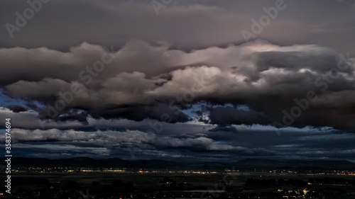 Clouds in the evening over Carson Valley