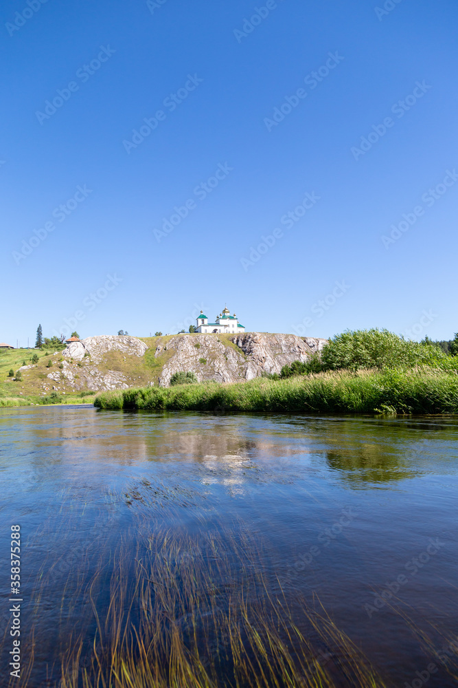 Church on the Rock in Aramashevo, over the river rezh, Ural. Church on the Rock in Aramashevo, over the river rezh, Ural.