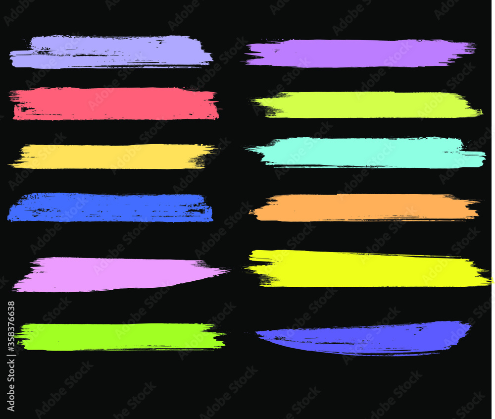 Obraz premium Hand painted brush strokes, grunge brushes frame for text modern art, pastel colors.