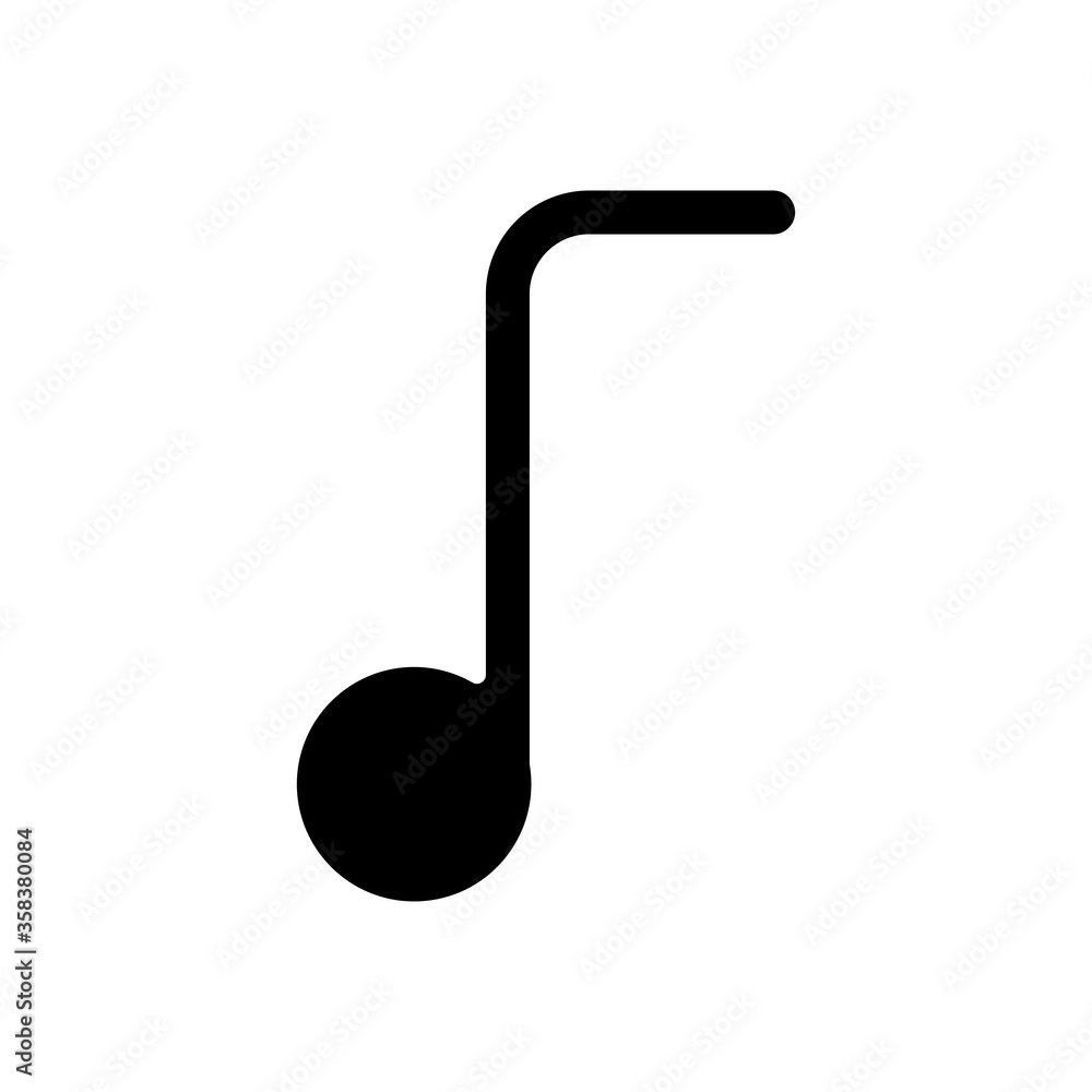 web music symbol, musical symbol icon, silhouette style