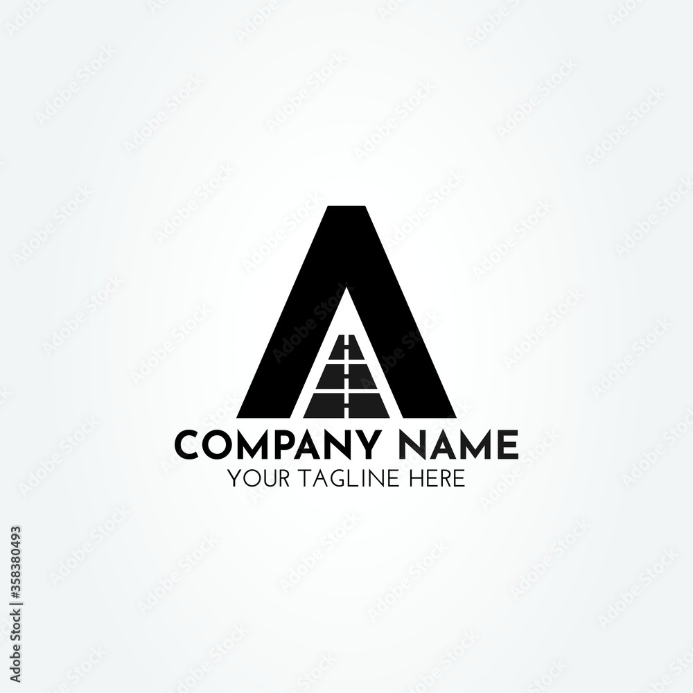 Creative, modern, simple A road logo vector Creative, modern, simple A road logo vector