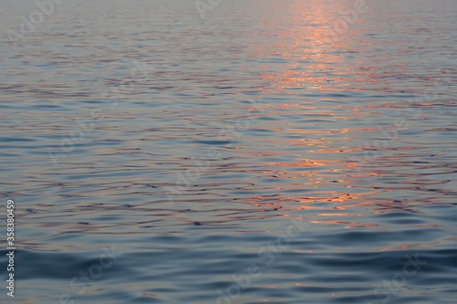 Sunset over the sea. Sunset at sea. Sea Waves. Ocean waves. Black Sea, Gelendzhik. © juliabider