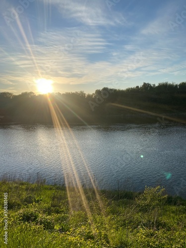 sunrise over the river