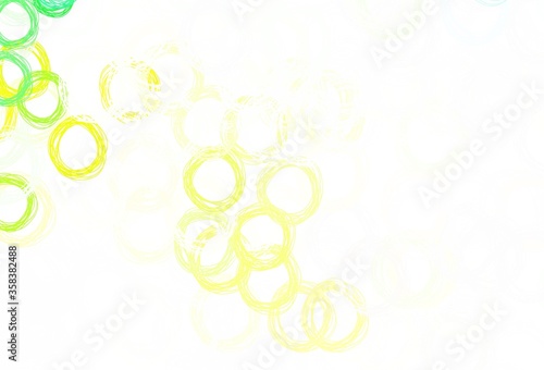 Light Green, Yellow vector layout with circle shapes.