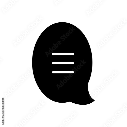 speech bubble icon  silhouette style
