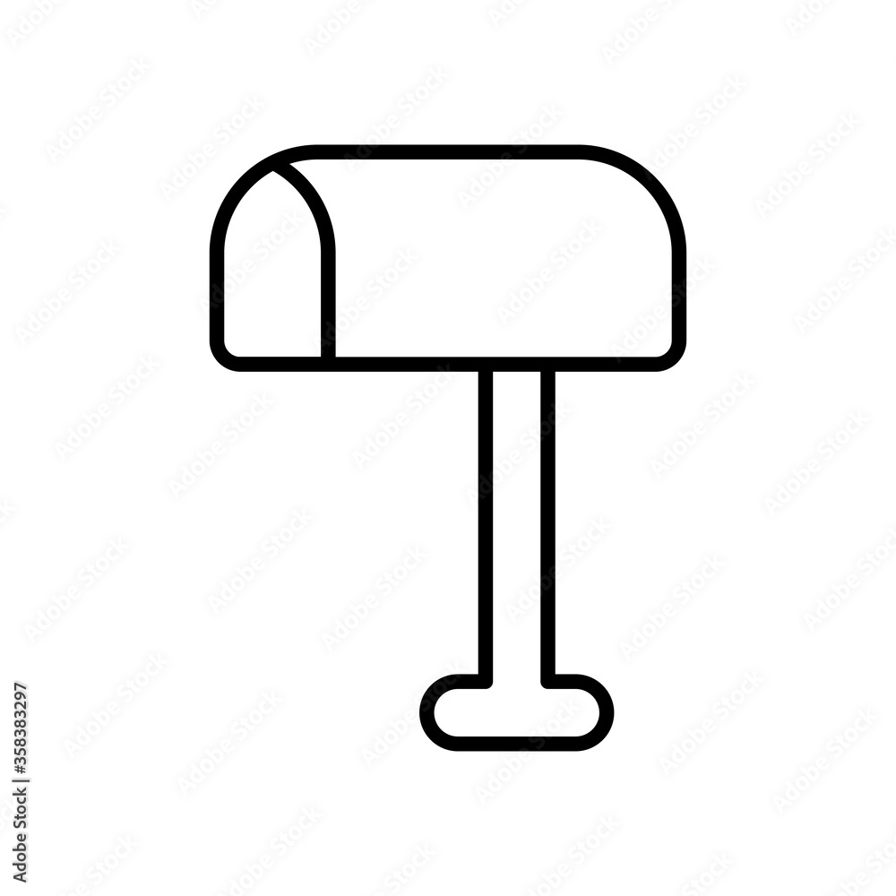 web icons concept, mailbox icon, line style