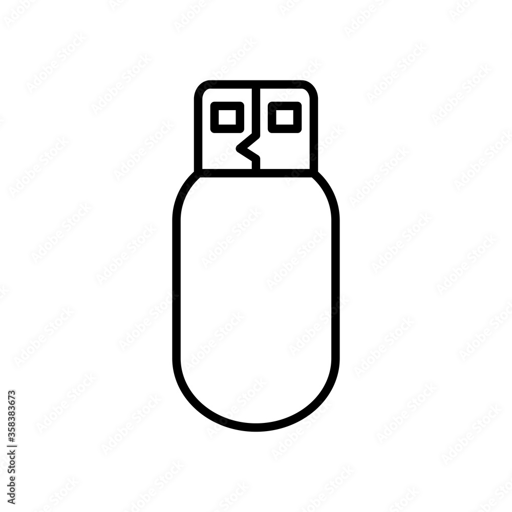 usb, flash drive icon, line style usb, flash drive icon, line style