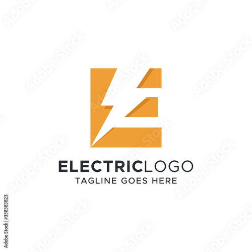 Initial E letter logo design template