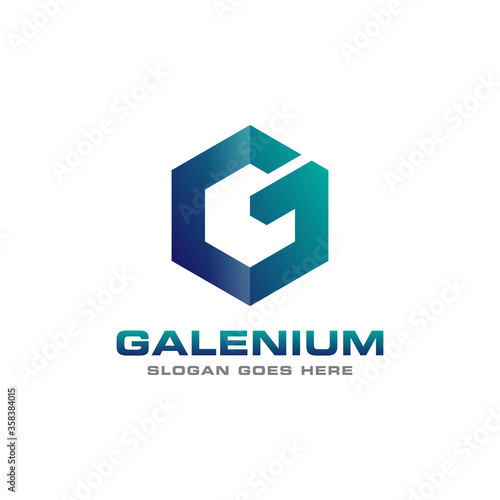 Initial G letter logo design template