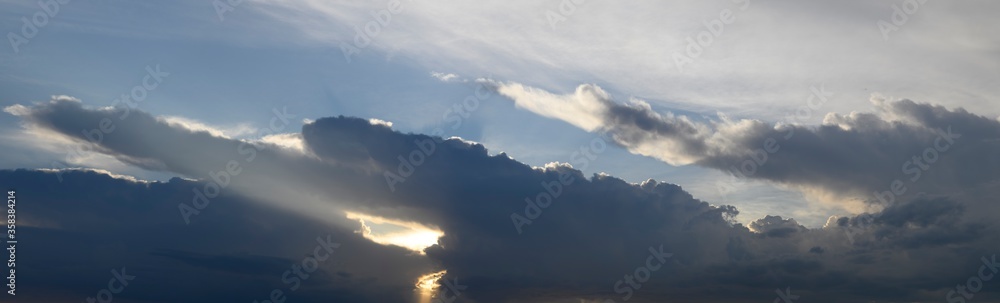 panorama of gray-white clouds at sunset. panorama of gray-white clouds at sunset.