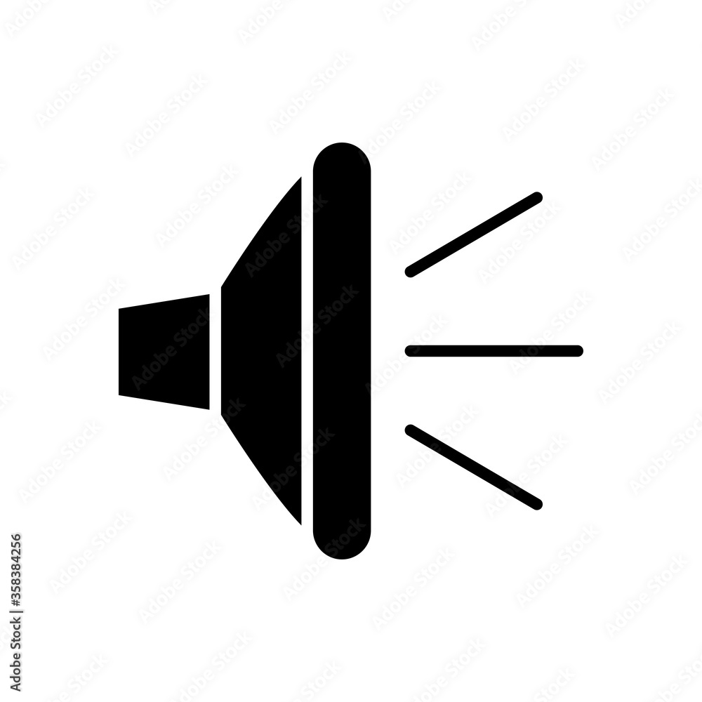 audio symbol, speaker icon, silhouette style audio symbol, speaker icon, silhouette style