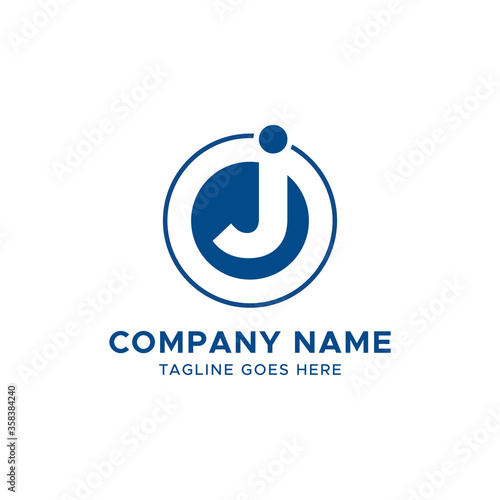 Initial J letter logo design template