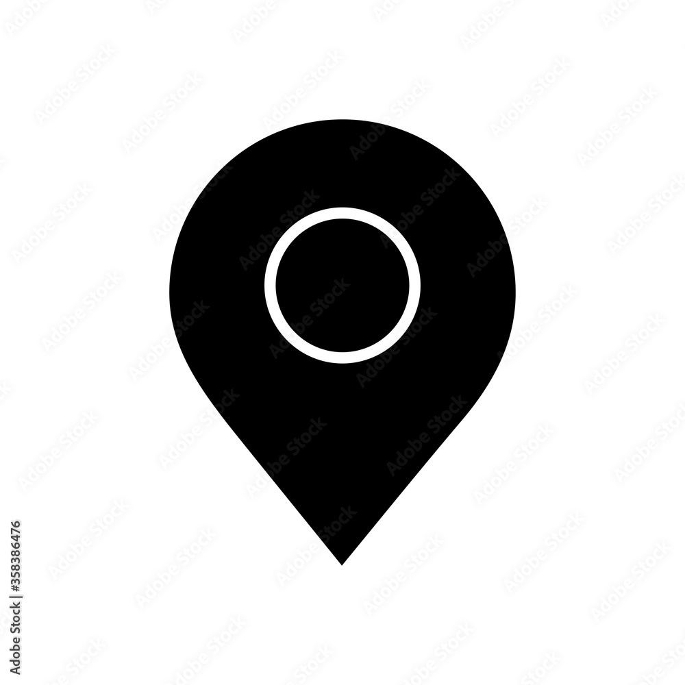 web icons concept, location pin icon, silhouette style web icons concept, location pin icon, silhouette style