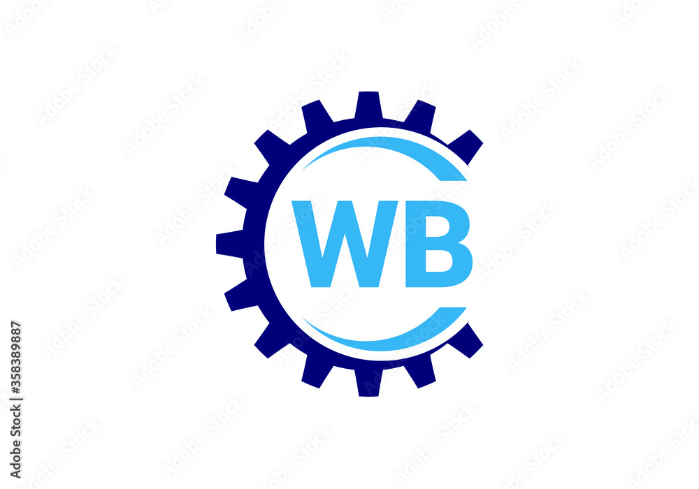Initial Monogram Letter W B Logo Design Vector Template. WB Letter Logo Design Initial Monogram Letter W B Logo Design Vector Template. WB Letter Logo Design