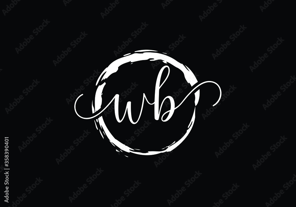 Initial Monogram Letter W B Logo Design Vector Template. WB Letter Logo Design Initial Monogram Letter W B Logo Design Vector Template. WB Letter Logo Design