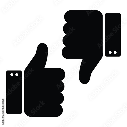 thumb up and down