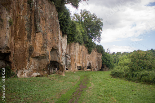 ruins and nature in the archaeological park of Sutri photo
