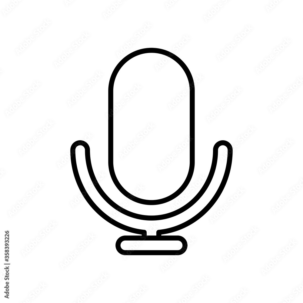 web icons concept, microphone icon, line style web icons concept, microphone icon, line style