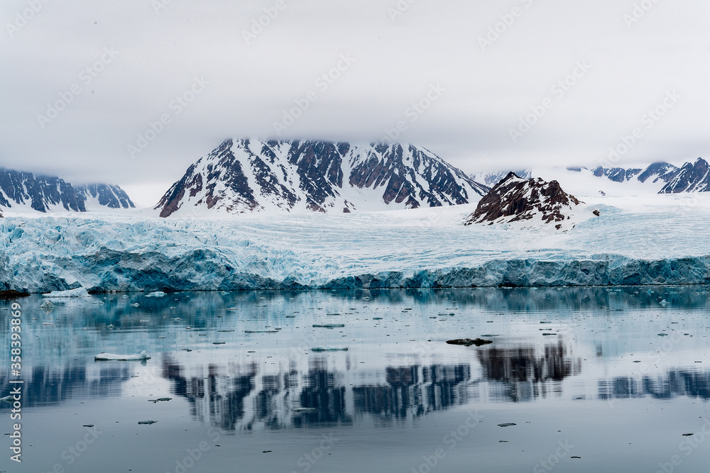 Winter landscape of the nature of Arctic