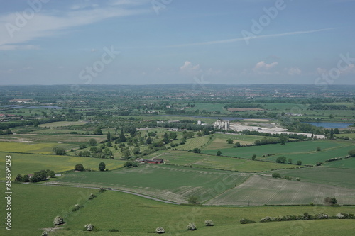 aerial view of rural landscape