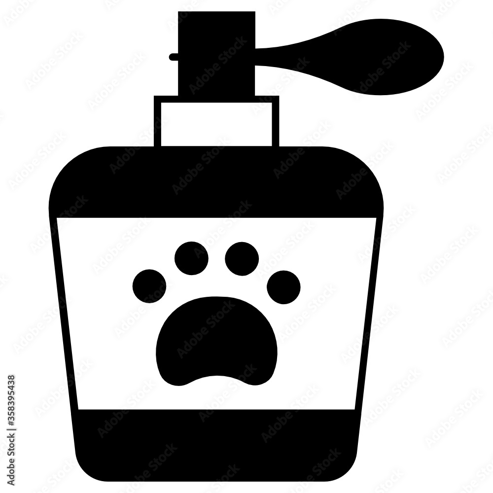 Obraz premium Pet Bathing Grooming Services Vector Icon Design 