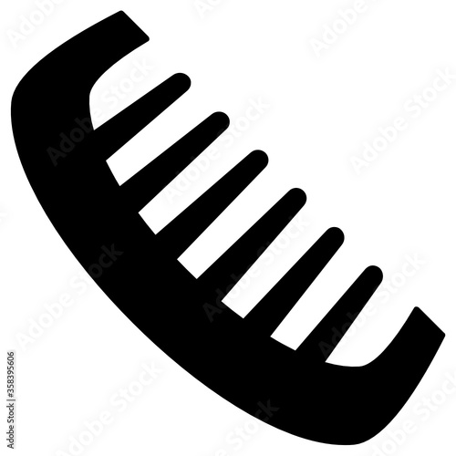 A stainless steel comb to groom dogs with a coarse or fine coat vector Icon design 