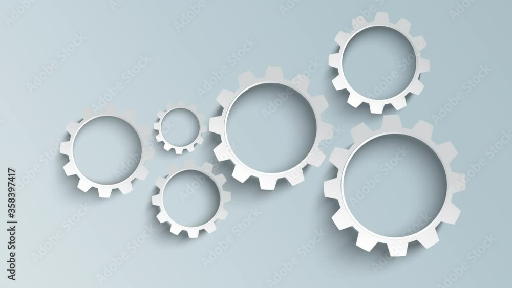 Engine gears wheels rotating animation. Working process concept. Symbol of teamwork. perfect for business related purposes Engine gears wheels rotating animation. Working process concept. Symbol of teamwork. perfect for business related purposes