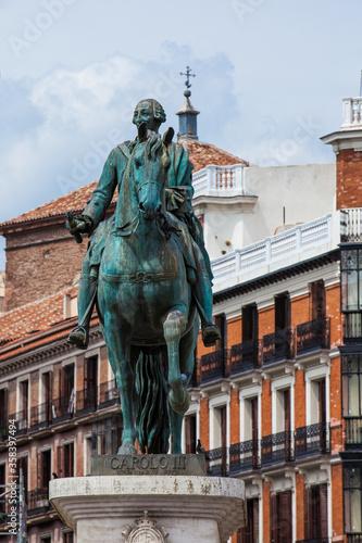 Equestrian statue of Carlos III located at Puerta del Sol in Madrid
