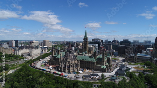 Aerial Drone Photo of Parliament Hill   Downtown