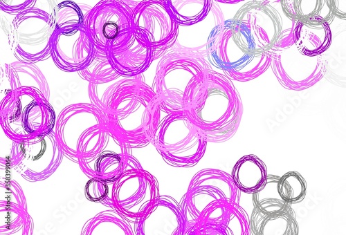 Light Pink vector pattern with spheres.