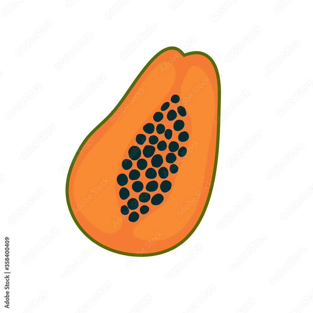 Doodle papaya fruit background. Hand drawn fruit template for birthday card, summer party invitation, seasonal sale, modern art gallary advertising, t shirt picture or bag print etc. Doodle papaya fruit background. Hand drawn fruit template for birthday card, summer party invitation, seasonal sale, modern art gallary advertising, t shirt picture or bag print etc.