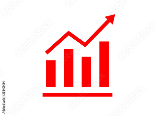 Vector chart icon. Graph growing up; movement; growth; progress; leap. Free Download Vector chart icon. Graph growing up; movement; growth; progress; leap. - GFXLoad