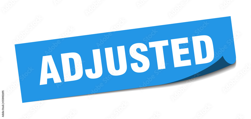 adjusted sticker. adjusted square isolated sign. adjusted label adjusted sticker. adjusted square isolated sign. adjusted label
