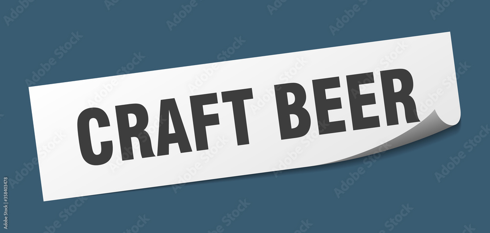 craft beer sticker. craft beer square isolated sign. craft beer label