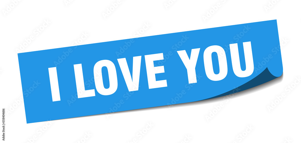 i love you sticker. i love you square isolated sign. i love you label i love you sticker. i love you square isolated sign. i love you label