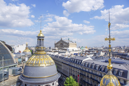 Fototapeta View over the rooftops of Paris towards the National Opera House