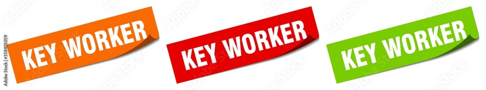 key worker sticker. key worker square isolated sign. key worker label key worker sticker. key worker square isolated sign. key worker label