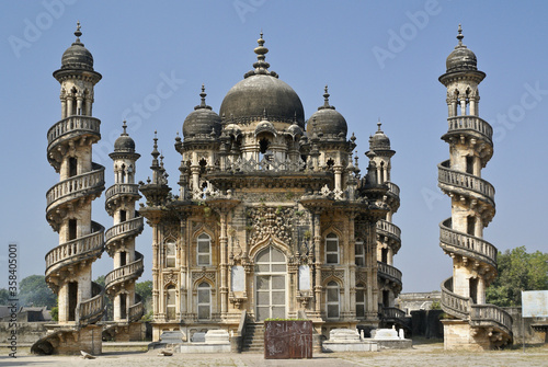 The ornate Mahabat Maqbara Mausoleum (Biwi-ka Maqbara) in Junagadh, Gujarat, India, was once home to Muslim rulers, the Nawabs of Junagadh. photo