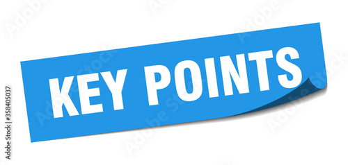 key points sticker. key points square isolated sign. key points label