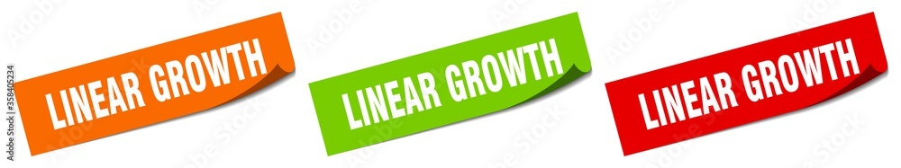 linear growth sticker. linear growth square isolated sign. linear growth label linear growth sticker. linear growth square isolated sign. linear growth label