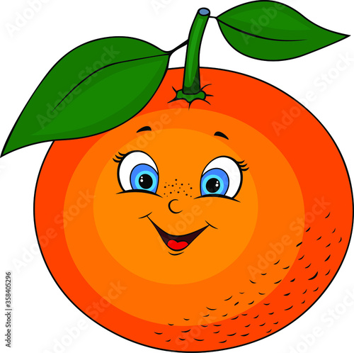 cartoon character of fruits and vegetables