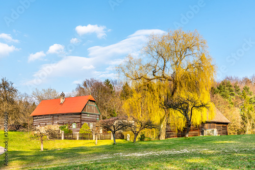 Kopic Farmhouse, Czech: Kopicuv statek. Traditional rural house in Bohemian Paradise, Czech Republic