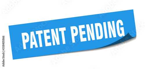 patent pending sticker. patent pending square isolated sign. patent pending label