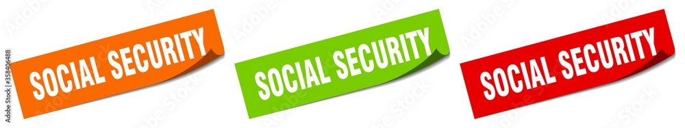 social security sticker. social security square isolated sign. social security label social security sticker. social security square isolated sign. social security label