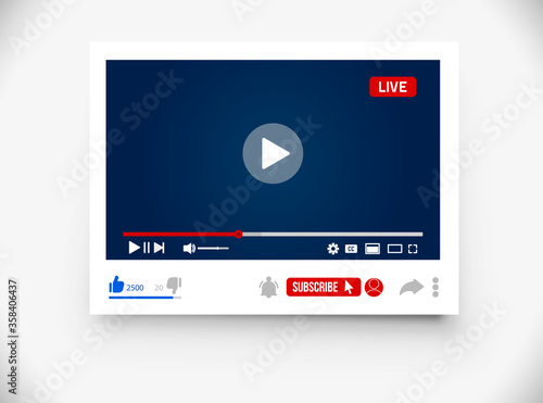 Video Player Vector illustration