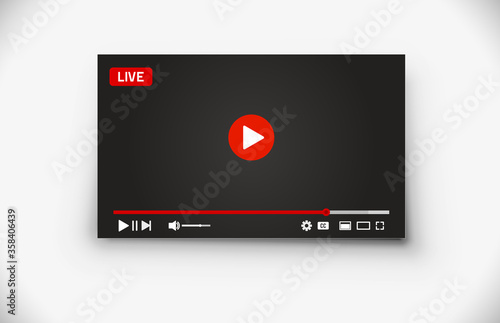 Video Player Vector illustration